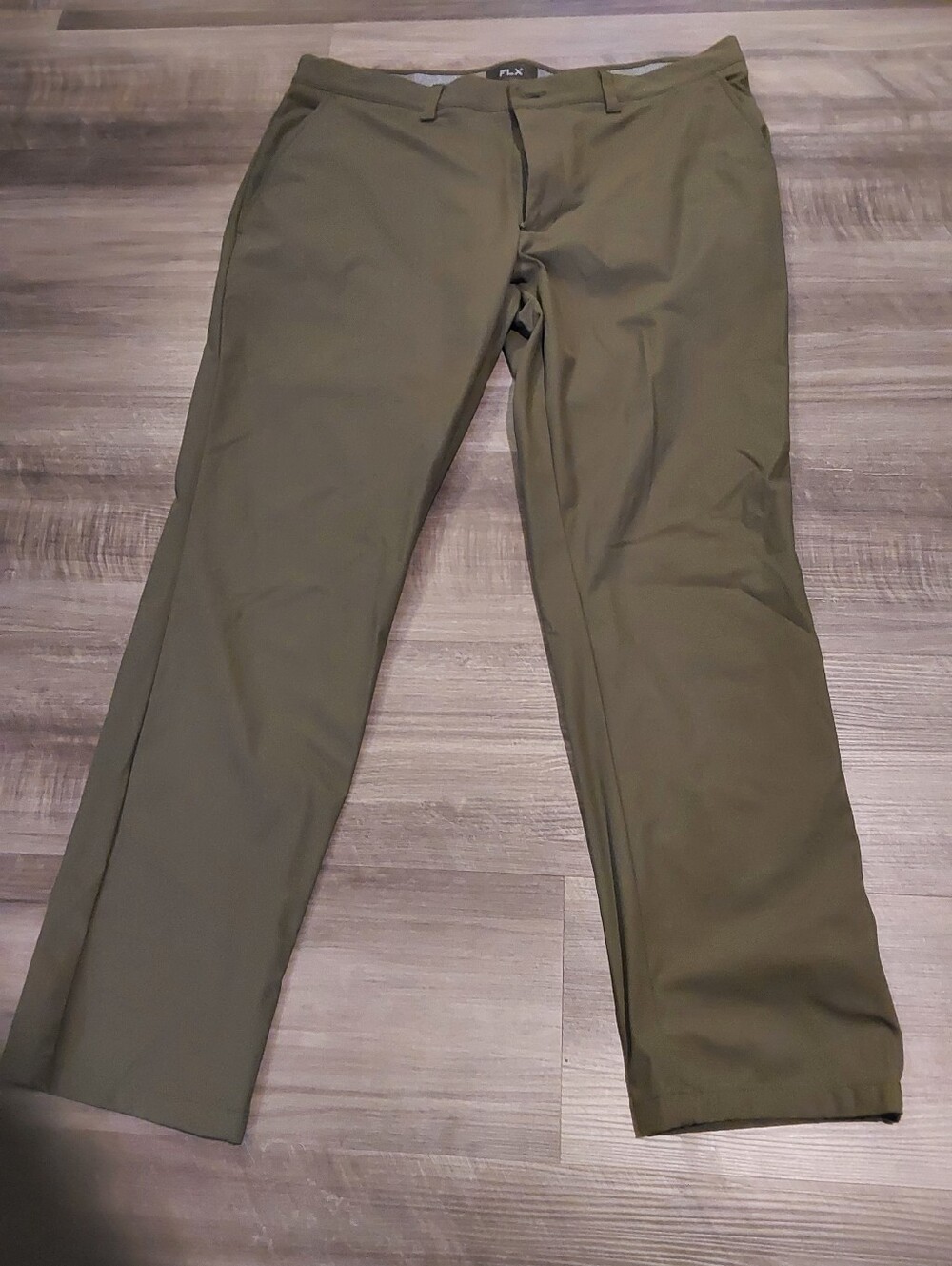 Men's Flx Olive Green Slim FIT Performance Pants 36X30